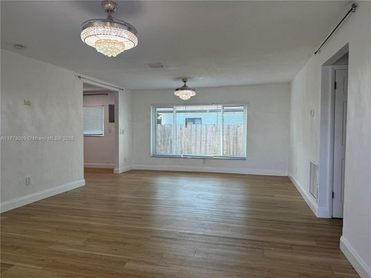 Chandelier, Empty room, Interior, Wood Texture Flooring
