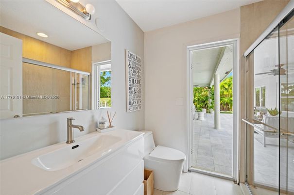 Bathroom, Glass Shower, Interior, Marble, Recessed Lighting