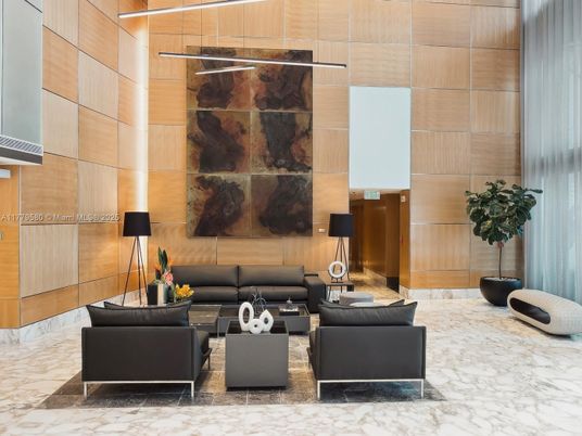 Interior, Living room, Marble, Wooden Walls