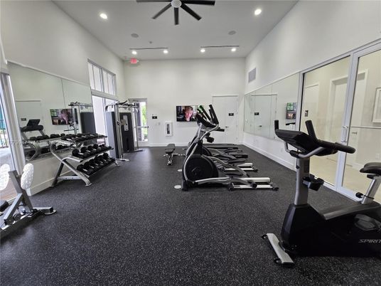 Fitness Equipment, Gym, Interior, Recessed Lighting
