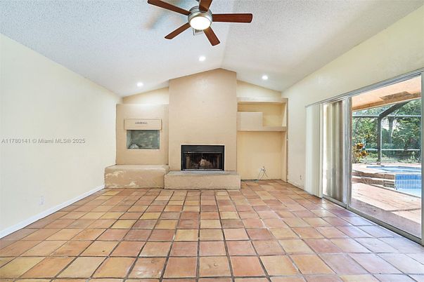 Empty room, Fireplace, Interior, Recessed Lighting