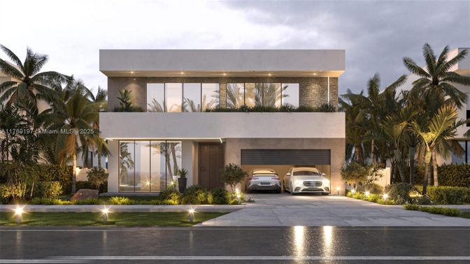 Attached, Exterior, Facade, Modern