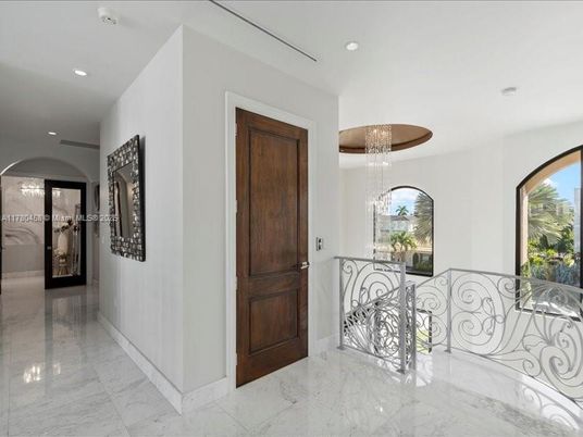 Chandelier, Interior, Marble, Recessed Lighting