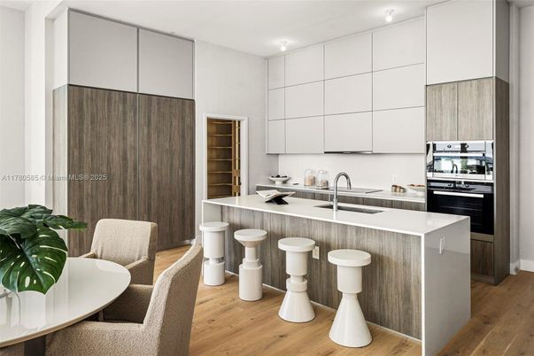 Interior, Kitchen, Wood Texture Flooring