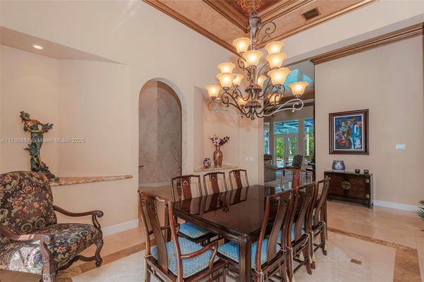 Chandelier, Dining room, Interior, Recessed Lighting
