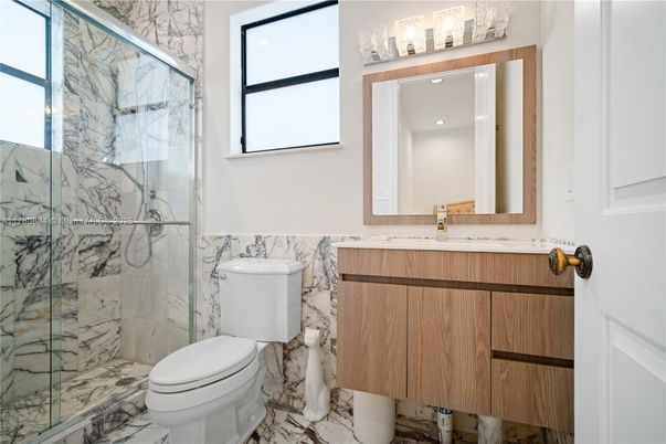 Bathroom, Glass Shower, Interior, Marble, Marble Walls