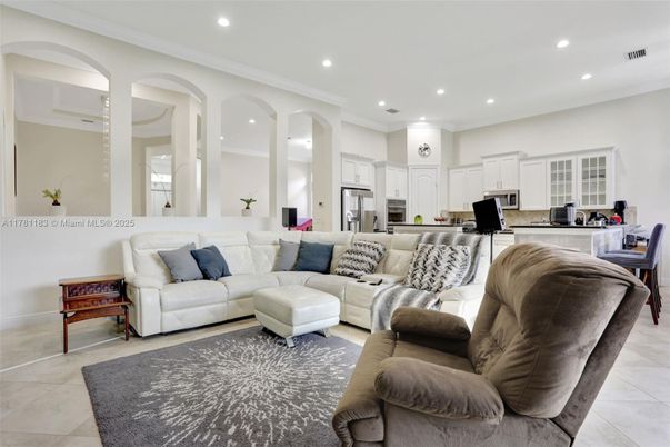 Interior, Kitchen, Living room, Recessed Lighting