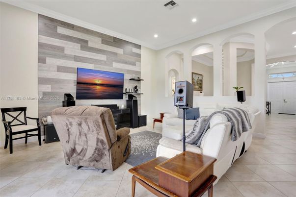 Interior, Living room, Recessed Lighting, Wooden Walls