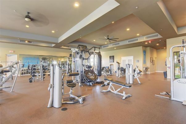 Fitness Equipment, Gym, Interior, Recessed Lighting