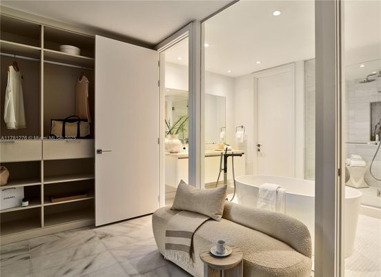 Bathroom, Free Standing Baths, Interior, Marble, Recessed Lighting