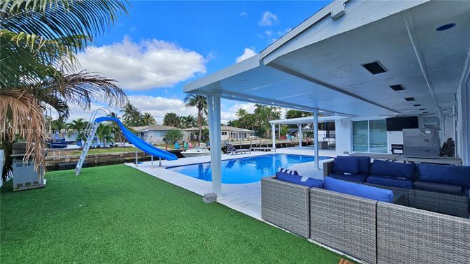 Backyard, Exterior, Playground, Pool