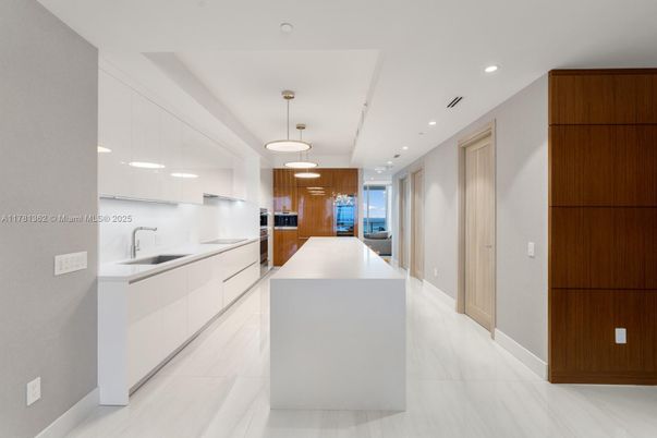 Interior, Kitchen, Pendant Lights, Recessed Lighting, Stainless Steel Appliances, Wooden Walls