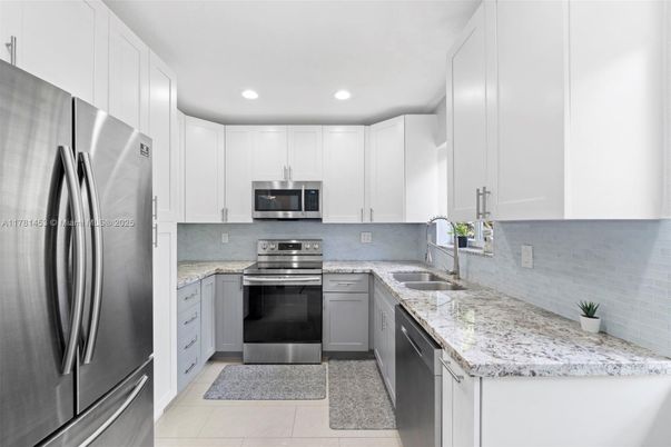 Interior, Kitchen, Recessed Lighting, Stainless Steel Appliances