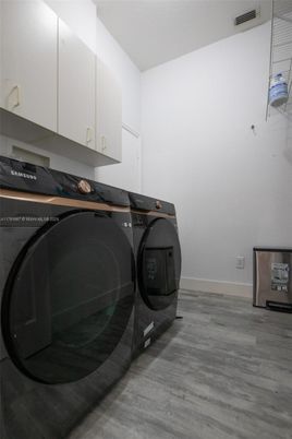 Interior, Washer, Wood Texture Flooring