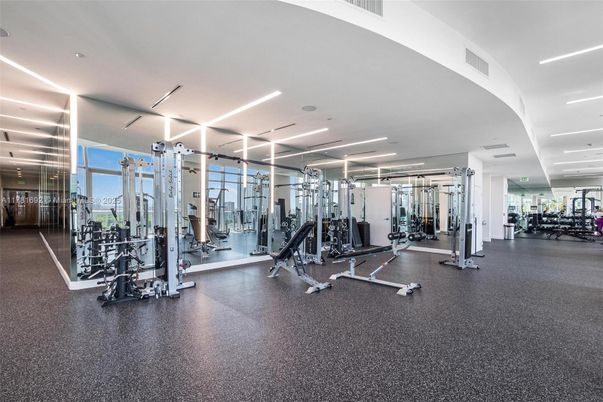 Fitness Equipment, Gym, Interior, Recessed Lighting