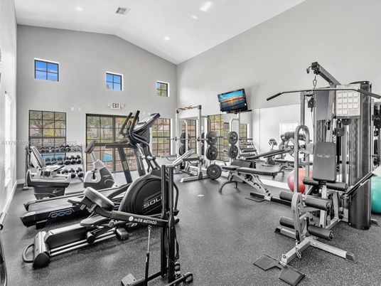Fitness Equipment, Gym, Interior, Recessed Lighting