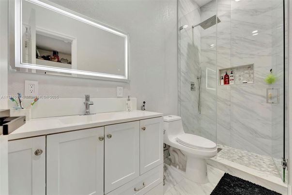 Bathroom, Glass Shower, Interior, Marble, Marble Walls