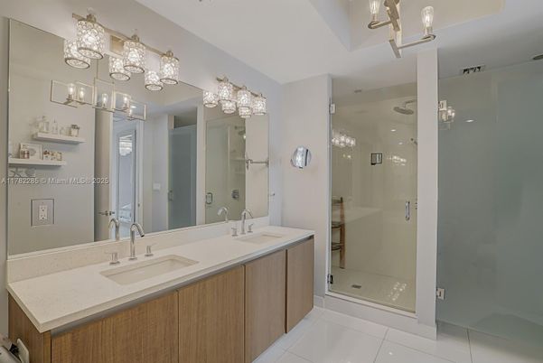 Bathroom, Dual Sink Vanities, Glass Shower, Interior