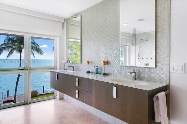 Bathroom, Dual Sink Vanities, Glass Shower, Interior, Recessed Lighting, Water