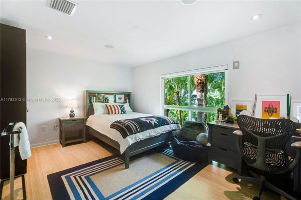 Bedroom, Home Office, Interior, Recessed Lighting, Wood Texture Flooring