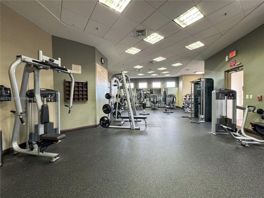 Fitness Equipment, Gym, Interior, Recessed Lighting