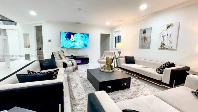 Interior, Living room, Recessed Lighting