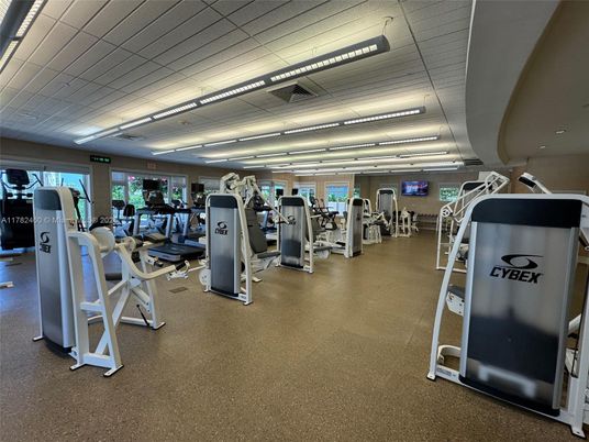 Fitness Equipment, Gym, Interior, Recessed Lighting