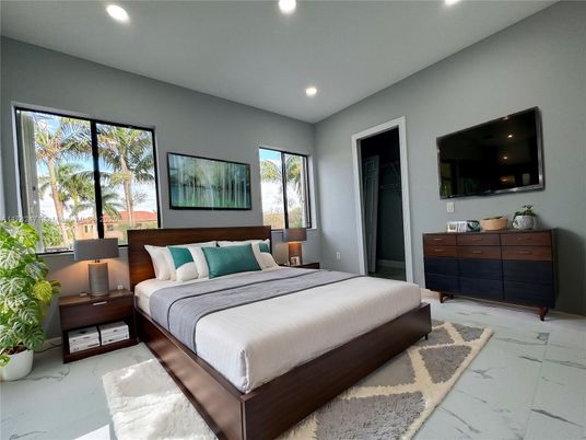 Bedroom, Interior, Recessed Lighting