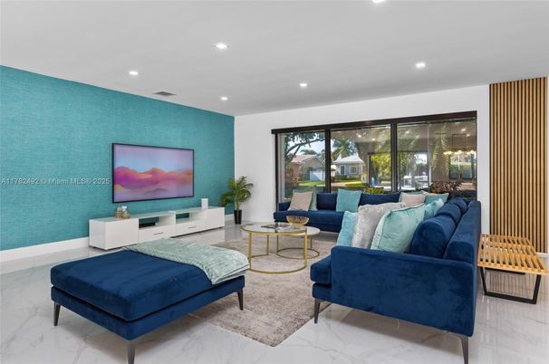 Interior, Living room, Marble, Recessed Lighting