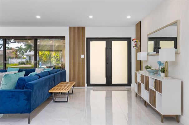 Interior, Living room, Marble, Recessed Lighting