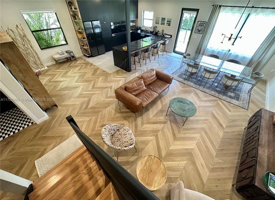 Interior, Kitchen, Living room, Wood Texture Flooring