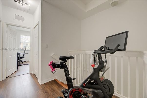 Fitness Equipment, Interior, Wood Texture Flooring
