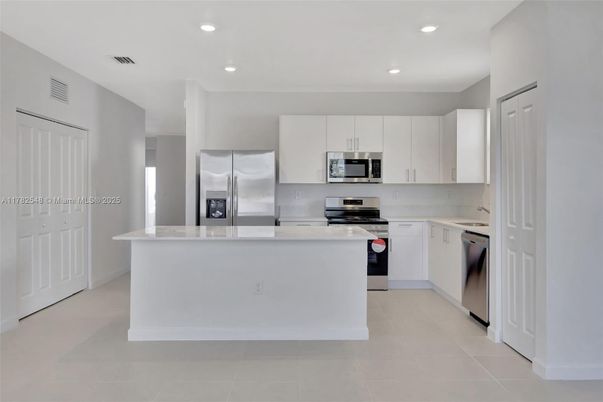 Interior, Kitchen, Recessed Lighting, Stainless Steel Appliances