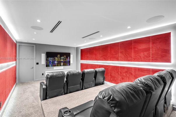 Home Theatre Room, Interior, Projection Screen, Recessed Lighting, Theatre Room
