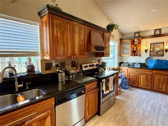 Interior, Kitchen, Wood Texture Flooring