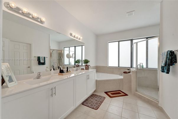 Bathroom, Dual Sink Vanities, Glass Shower, Interior