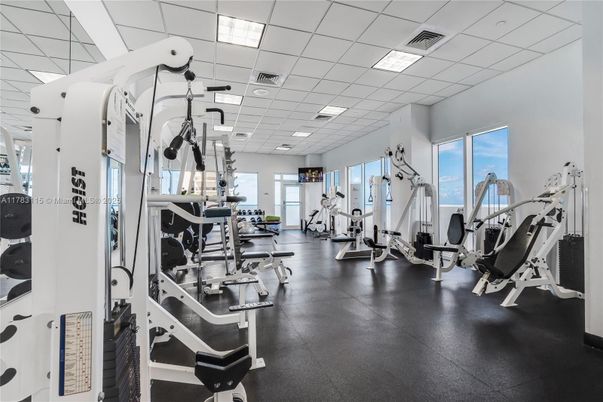 Fitness Equipment, Gym, Interior, Recessed Lighting