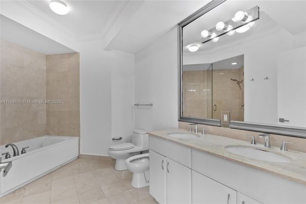 Bathroom, Dual Sink Vanities, Glass Shower, Interior
