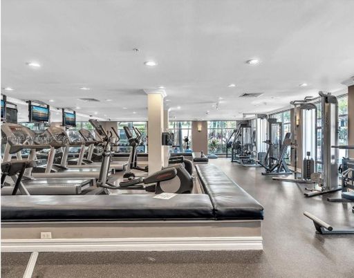 Fitness Equipment, Gym, Interior, Recessed Lighting