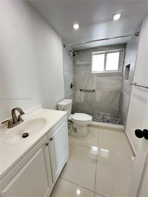 Bathroom, Glass Shower, Interior, Marble Walls, Recessed Lighting