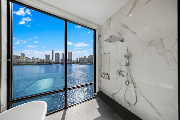 Bathroom, Interior, Marble Walls, Water
