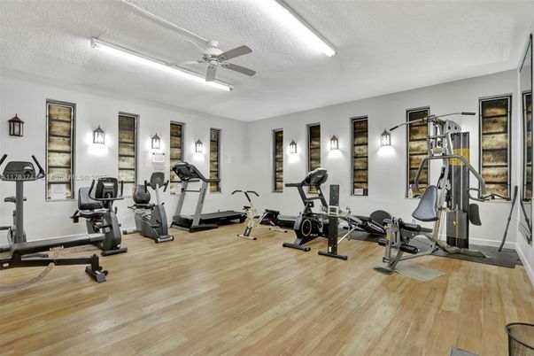 Fitness Equipment, Interior, Wood Texture Flooring