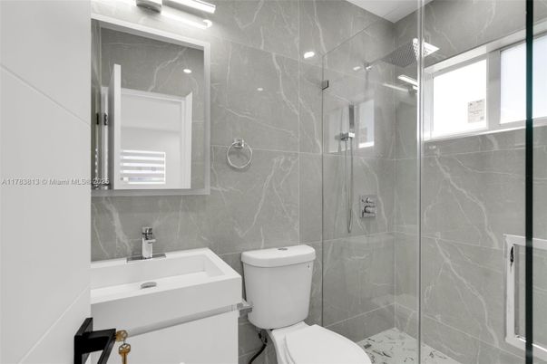Bathroom, Glass Shower, Interior, Marble Walls