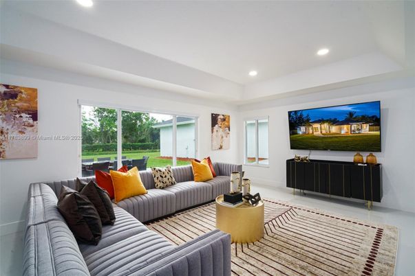 Interior, Living room, Recessed Lighting