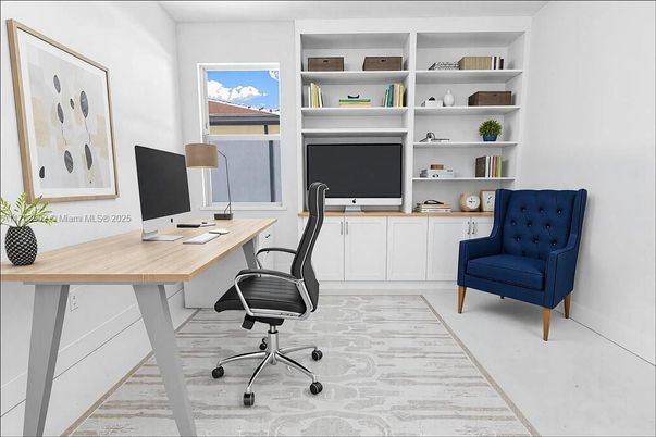 Home Office, Interior, Wood Texture Flooring