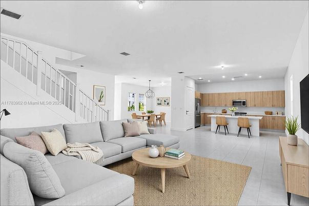 Dining room, Interior, Kitchen, Living room, Pendant Lights, Recessed Lighting, Stainless Steel Appliances