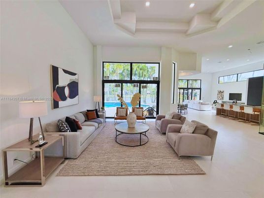 Interior, Living room, Recessed Lighting
