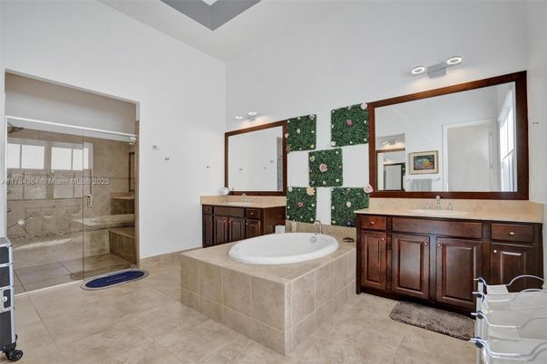 Bathroom, Dual Sink Vanities, Glass Shower, Interior