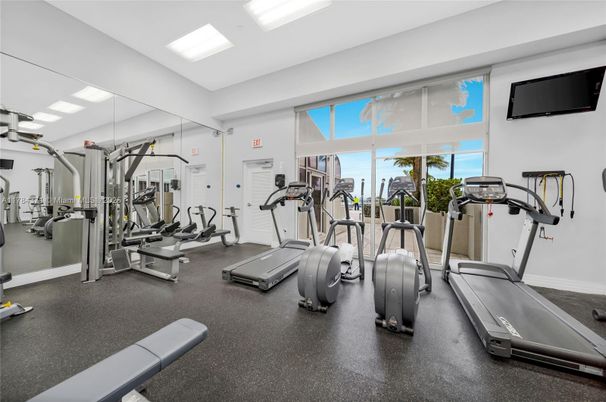 Fitness Equipment, Gym, Interior, Recessed Lighting