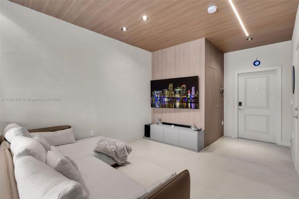 Interior, Living room, Recessed Lighting, Wooden Ceilings
